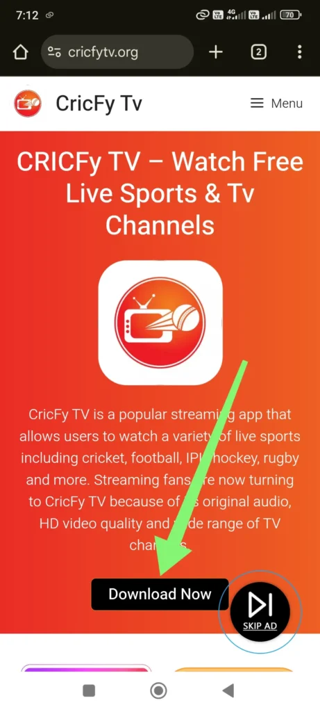 Cricfy APK Download