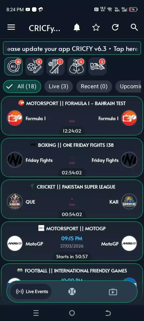 live sports on cricfytv